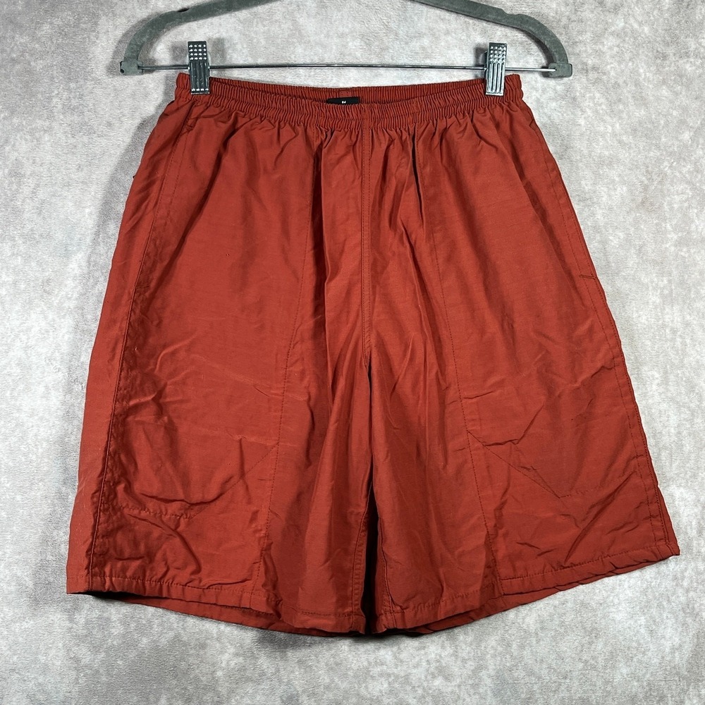 Patagonia Baggies Long Shorts Mens Small Orange Athleisure Mesh Lined Drawstring